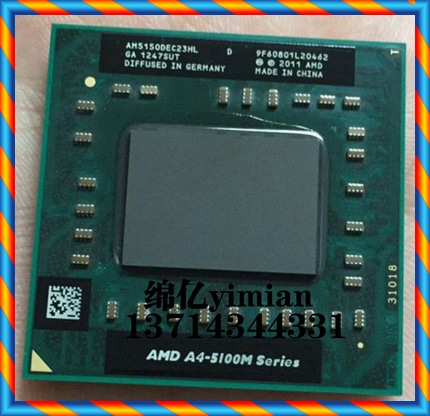 [중고] AMD A4-5150M AM5150DEC23HL 오리지날 노트북 CPU 범용 A8 5500M 5550M -[40626398129]