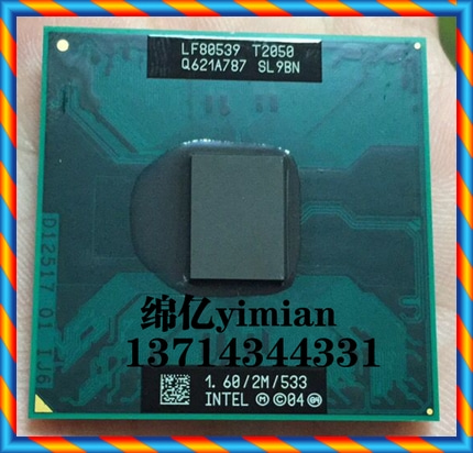 [중고] 인텔 T2050 SL9BN 1.6G / 2m / 533 노트북 CPU 945 943 마더 보드 -[524254230476]