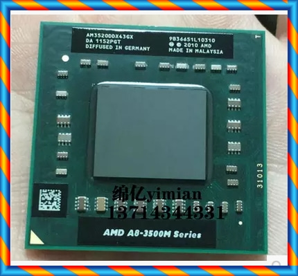[중고] AMD Quad Core A8 3520M AM3520DDX43GX 노트북 CPU Quad Core A8 3530MX -[524920472557]