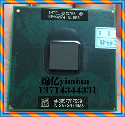 [중고] P7550 SLGF8 2.26G / 3M / 1066 노트북 CPU 오리지날 공식 버전 지원 GM45 / PM45 -[536294200856]