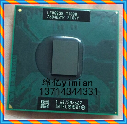 [중고] 인텔 T1300 SL8VY 1.66 / 2M / 667 노트북 CPU Original 공식 버전 PGA 945 -[559140003388]