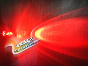 3MM 화이트헤어 레드 쇼트 초광 F3 화이트헤어 레드 하이라이트 LED 라이트볼 투명 집광