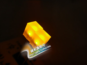 노랑머리 노랑 5X5X7 LED 표시등 5*5*7 발광다이오드 초광사각무변장발