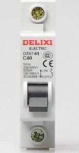 Delixi 저전압 전기 공기 스위치 DZ47-63 1P C40A 야외 가정용 단극 회로 차단기 -real[39490934832]
